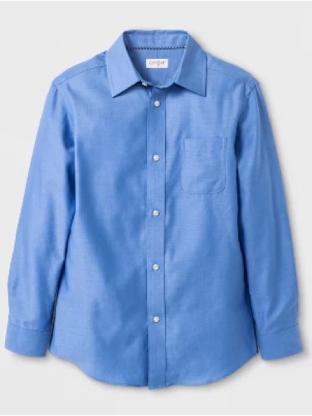 Boys' Long Sleeve Woven Button-Down Shirt - Cat & Jack™ Blue Size L